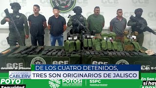 ¡Capturan en Cárdenas SLP a presuntos sicarios jaliscienses [upl. by Nylirak]