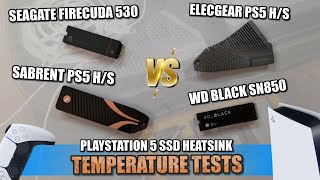 PS5 SSD Heatsinks  Seagate Firecuda vs WD Black vs Sabrent HS vs ElecGear HS [upl. by Brittany]