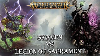 49  Rapport de bataille Age of Sigmar  Skaven vs Legion of Sacrament [upl. by Dlonra]