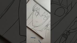 Yor forger  spy x family☺☺sketch pen drawing anime spyxfamily yorforger [upl. by Elysha58]