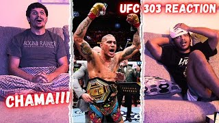 CHAMA HILARIOUS Reaction to Alex Pereiras INSANE Knockout win over Jiri Prochazka at UFC 303 [upl. by Poliard]