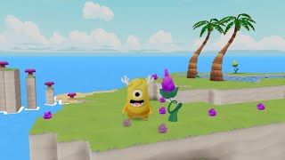 dojo island Get Coconuts from Giant Purple Flower [upl. by Mellicent]