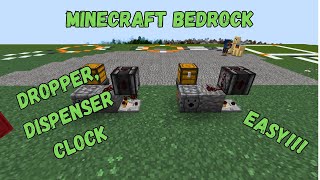 Minecraft Bedrock dropperdispenser clock fast and compact [upl. by Ecnesse]