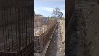 contructionrebar retaining wall [upl. by Fretwell]