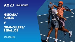 HijikataKubler v GranollersZeballos Highlights  Australian Open 2023 Semifinal [upl. by Llewoh]