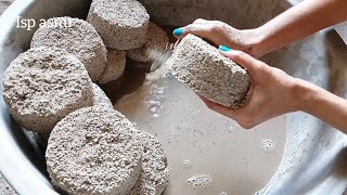 Asmr Gritty sand amp cement shapes Water Crumbling💦 ✨ Paste play ⏩ oddly satisfying 🤤 [upl. by Lrigybab]