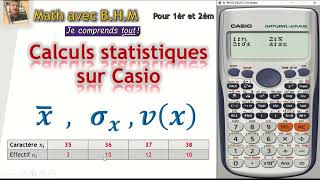 calcules statistiques simple avec calculatrice Casio 991fx [upl. by Barcellona301]