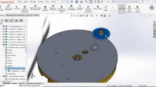 solidworks déplacer une pièce ici la roue à canon [upl. by Rellim]