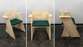 Sillón de madera muy bonito y fácil de hacer Paso a Paso [upl. by Anwahsiek]