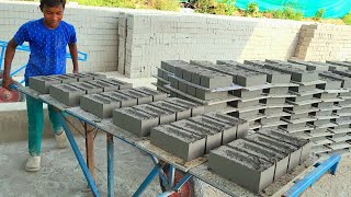 Fly Ash Bricks Machine Setup In Village  Small Business In Village Area  ASMR Content [upl. by Eeluj]