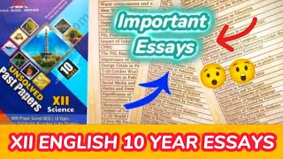 2nd Year English  10 Year All Essays  Sindh Board [upl. by Lorin]