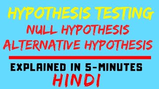 Hypothesis Testing ll Null Hypothesis And Alternative Hypothesis HINDI [upl. by Eyr]