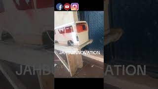 Toyota hiace bus made out of cardboard trendingvideo treanding fypp bus talent reels [upl. by Alodie]