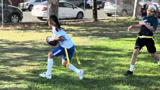 Roman Caius Dorame 11YO Week 4 NFL Flag League highlights Colts Games 7 amp 8 [upl. by Aleris]