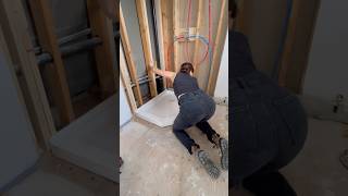 Shower Base amp Prep for Tile shorts diy fyp tile bathroomreno asmrsounds shower [upl. by Specht]