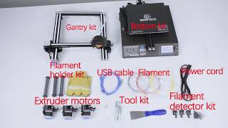 GEEETECH A20T 3D Printer Unbox Setup and Print [upl. by Serrell]