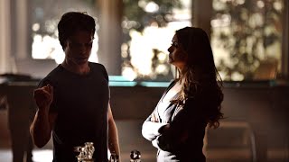 TVD 5x18  Damon and Elena have an awkward postbreakup encounter at his house  HD [upl. by Ientruoc]