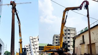 Sheet Piling In India  Sany 500  Sheet Pile Driver [upl. by Eintirb]