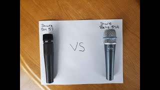 Shure Beta 57a vs Shure SM57 Instrument Microphone [upl. by Olimreh462]