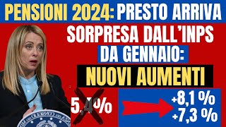 PENSIONI 2024 AUMENTI MAGGIORATI A GENNAIO CAMBIA LA RIVALUTAZIONE ECCO PER CHI‼️💰 [upl. by Zamir519]