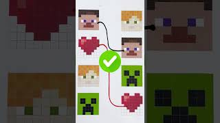 Minecraft new matching puzzle shorts art minecraft [upl. by Rudwik216]