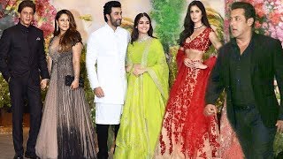 Bollywood Stars At Sonam Kapoors Wedding Party FULL VIDEO Salman Shahrukh Katrina Varun Ranbir [upl. by Yracaz572]