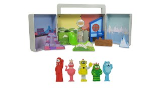 Yo Gabba Gabba Boombox Carry Playset With Muno Foofa Plex Brobee And Toodee [upl. by Annawat984]