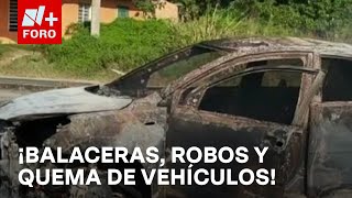 Quema de vehículos en Villahermosa Tabasco provoca pánico en habitantes  Hora 21 [upl. by Floyd]