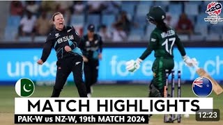 Pakistan W Vs New Zealand W Highlights  Match 19  ICC Women T20 World Cup 2024  Cricnews  PCB [upl. by Aivatnuahs]