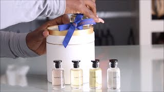 PERFUME HAUL LOUIS VUITTON MINIATURE SET UNBOXING [upl. by Phira]