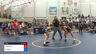 48 Kg Round Of 32 Jashon Holmes Journeyman Wrestling Club Vs Tryon Kaess Team Aggression [upl. by Milli]