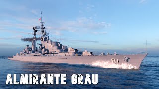 World of WarShips Almirante Grau  3 Kills 240K Damage [upl. by Ferneau643]