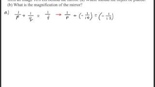 A convex spherical mirror whose focal length has a magnitude of 150 cm [upl. by Sande99]