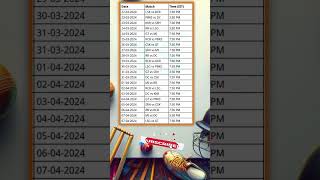 IPL 2024 All Match Schedule  IPL 2024 Time Table  IPL 2024 Match Highlights [upl. by Ordnajela255]