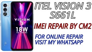 itel vision 3 s661L imei repair by cm2sp2 tool [upl. by Rehtaeh749]