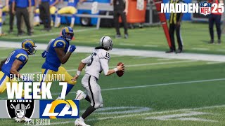 Las Vegas Raiders vs Los Angeles Rams  Madden NFL 25 Simulation madden25 [upl. by Arahk782]