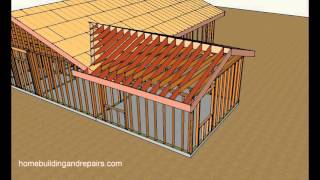 How To Attach Home Addition Roof Framing To Existing Sloping Roof [upl. by Nnoryt]