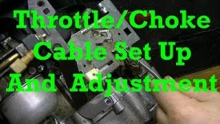 How to Set Up and Adjust Throttle and Choke Cables on Small Engines [upl. by Ecylla]