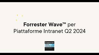 LumApps leader secondo The Forrester Wave™ Piattaforme Intranet Q2 2024 [upl. by Jarl]