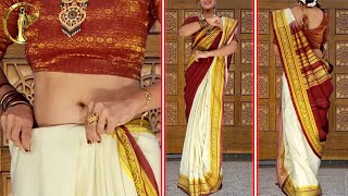 How To Wear Saree As Atpoure Porar Style  Atpoure Saree Wearing Style [upl. by Meeks325]