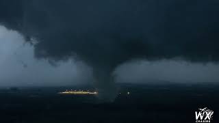 Drone tornado video shows formation process of long track tornado 4k Kentucky USA May 26 2024 [upl. by Harden]