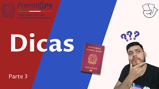 Dicas Agendamento Passaporte Italiano  Prenotami  Parte 3 [upl. by Nairdna173]