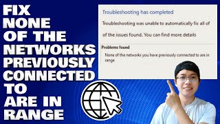 How To Fix None Of The Networks Previously Connected To Are in Range [upl. by Aidyn]