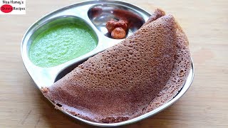 Crispy Ragi Dosa With Sprouted Ragi Flour Ragi Powder Weight Loss Millet Recipes  Skinny Recipes [upl. by Celka]