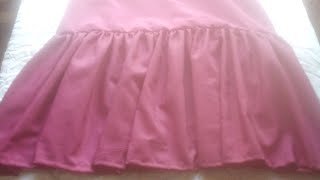 Diy dress PART 5 Attachment of frills [upl. by Dyche]