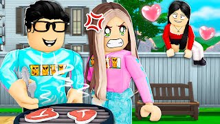 CREEPY Neighbor Has A CRUSH On My BOYFRIEND Roblox Bloxburg [upl. by Airom]