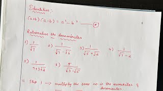 Rationalise the denominator part 2 ncert cbse and state board class 9 [upl. by Alohs]