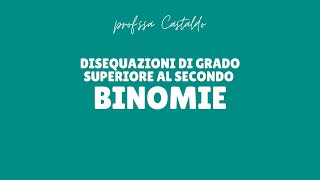 Disequazioni binomie di grado superiore al secondo tutti i casi possibili LEGGERE LA DESCRIZIONE [upl. by Ystap295]