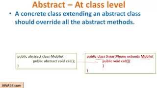 Java Tutorial  18  Abstract classes and Methods in Java Java Beginners tutorial by Java9s [upl. by Nnaira717]