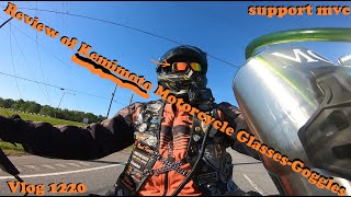 Review of Kemimoto Motorcycle Glasses Goggles [upl. by Koss32]